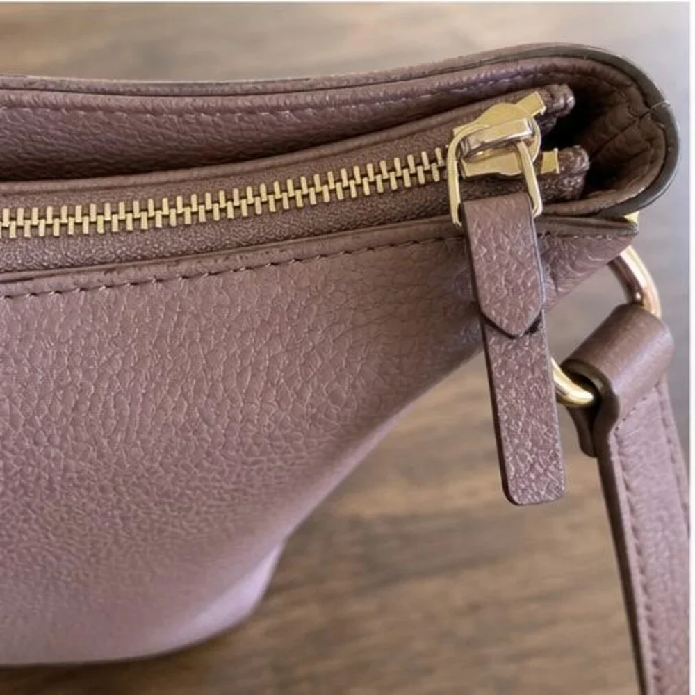 Burgundy Quilted Crossbody Bag